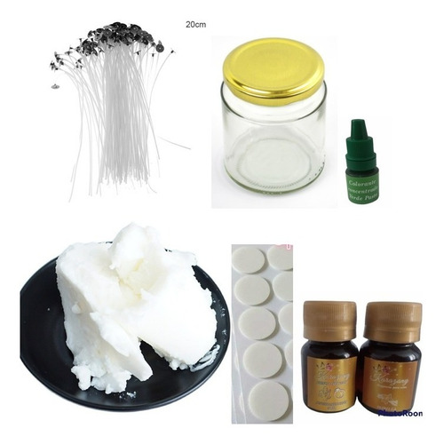 Kit Fabricación Velas Aromáticas De Soya (6 Productos)