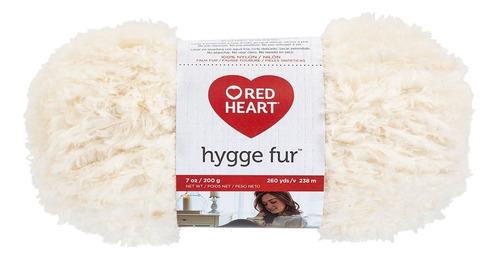 Estambre Súper Suave Liso Hygge Fur Red Heart Coats Color Cotton Tail 00108
