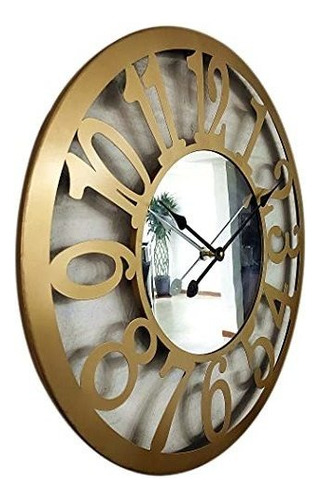 Reloj De Pared - Relojes De Pared Con Espejo De 24 PuLG