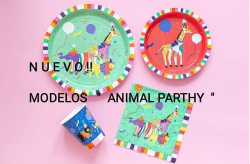 Platos, Servilletas Y Vasos Animal Party 