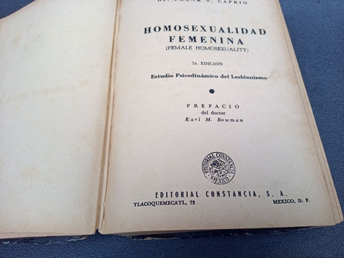 Mercurio Peruano: Libro Sexologia  Homosexualidad L160