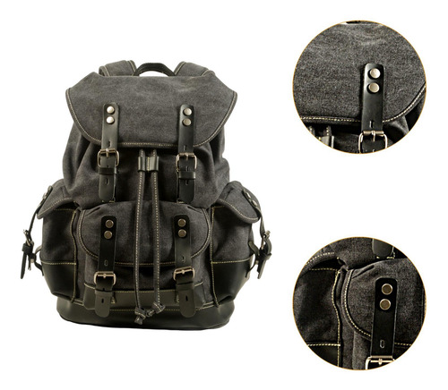 Mochila De Lona, Mochila De Viaje, Mochila Informal Ligera Y