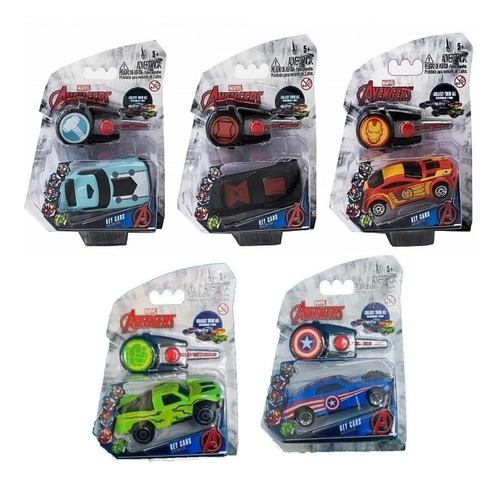 Imagen 4 de 6 de Avengers Auto Con Llave Lanzador Key Cars 9.5 Cm Marvel Edu