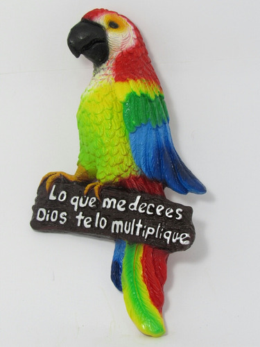 Figura Guacamaya Para Colgar En La Pared (yeso Cerámico)