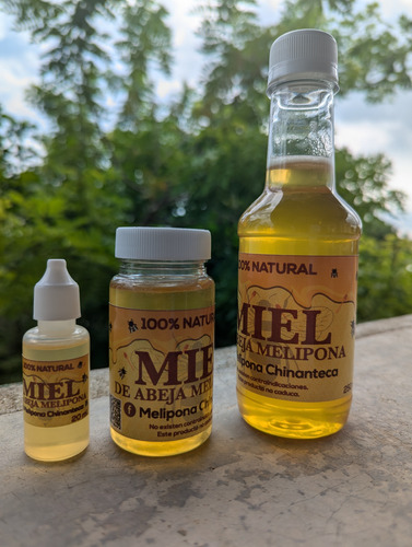 Miel Virgen De Abejas Meliponas Pack (20ml, 100ml, 250ml)