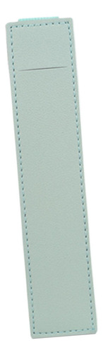 Estuche De Lápices De Cuero Pu Con Portalápices Azul Claro