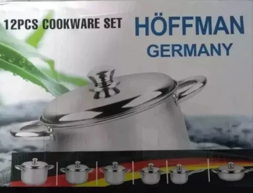 Ollas En Acero Quirurgico Inoxidable 13 Pz Hoffman