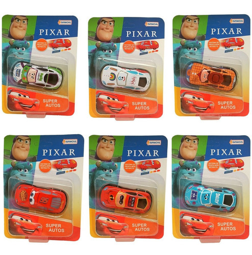 Autito Disney Pixar Cars Increibles Forky Super Heroes Auto Color Sulley