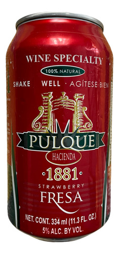 Pulque, Hacienda 1881. Fresa, Natural Y Coco Piña, Sixpack.