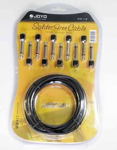 Kit Cables Joyo Cm-15 Ínter Pedales Efectos Guitarra Bajo *