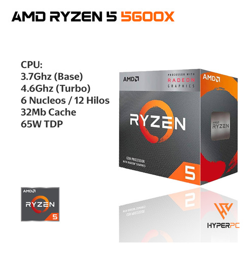Pc Gamer Blanco+monitor 24 Ryzen 5 5600x 32gb 1tb Rtx 3060
