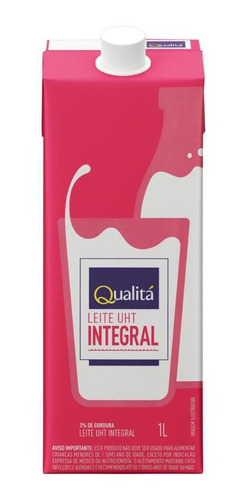Leite Longa Vida Integral Qualitá 1 Litro - 12 Unidades