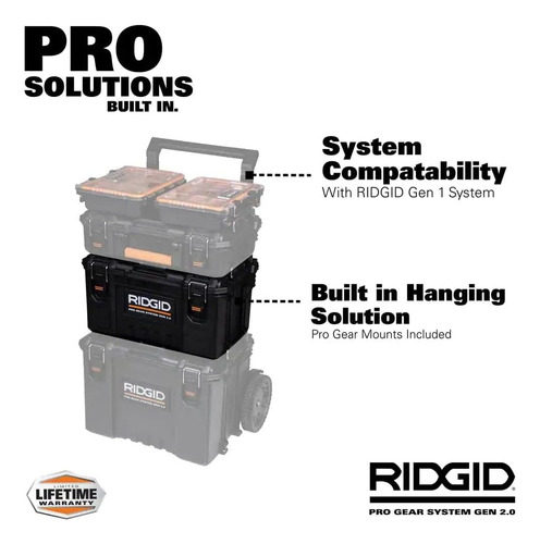 2.0 Pro Gear System 22 In. Modular Tool Box Storage And...