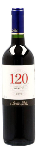 Pack De 6 Vino Tinto Santa Rita Viña 120 Merlot 750 Ml