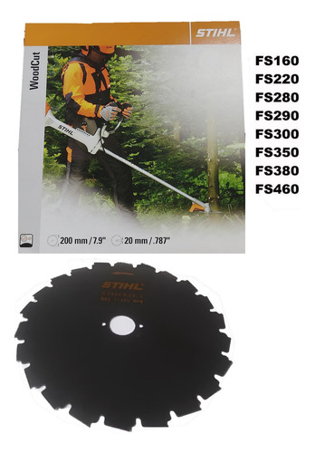 Lâmina Circular Stihl 200mm X 22dts P/ Fs160/220/260/280/360