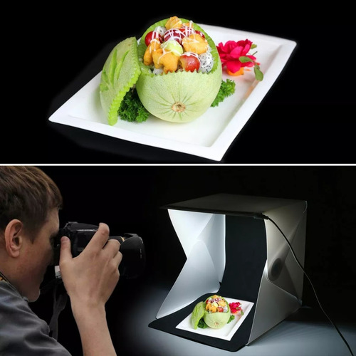 Caja Con Luz Led Plegable Para Fotografía Photobox Studio