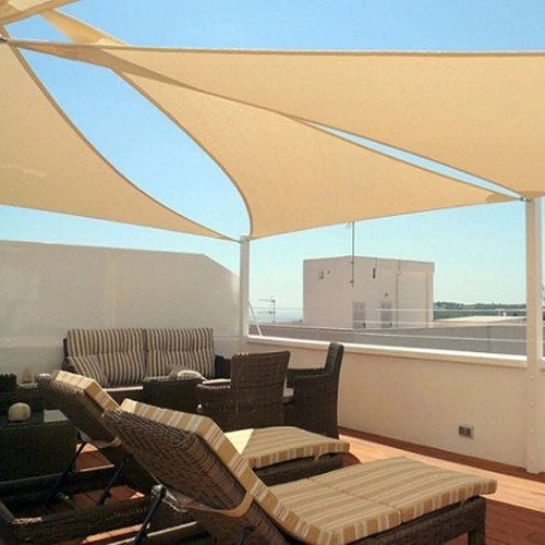 Imagen 5 de 8 de Toldo Vela Sombreadora 3x3x3m Triangular Toldo Vela Terraza