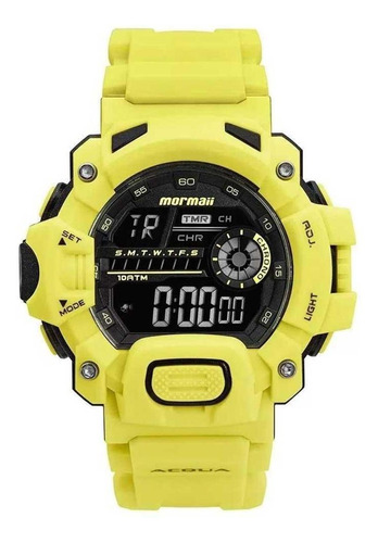 Relogio Mormaii Masculino Digital Mo1132aj/8v Amarelo Preto