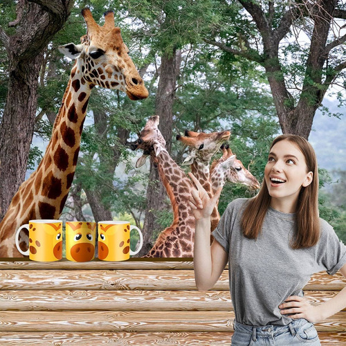 Caneca Personalizada Girafa - Animais - Cerâmica - 325ml