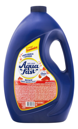 Sabão líquido Aquafast Multiação Roupas galão 5 L