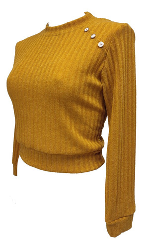 Sweater Crop Top Tejido