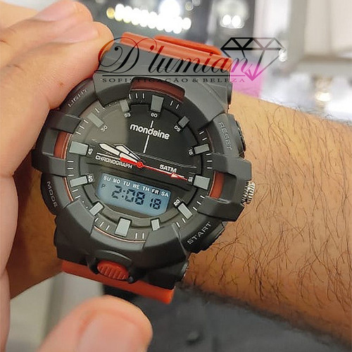 Imagem 3 de 10 de Relogio Masculino Mondaine Esportivo Vermelho 85009g0mvnp2