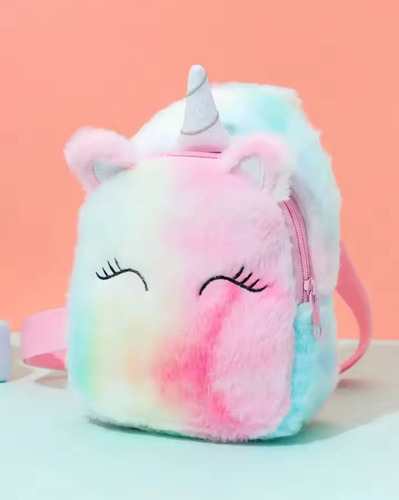 Bolso De Pecho Unicornio De Felpa Colorido Niña Colorful Felpa Colorido Felpa Rosado Rosado