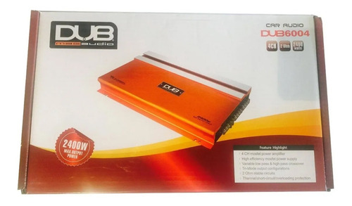 Imagen 3 de 6 de Amplificador Fuente Dub By Audiobahn 2400w 4ch Para Woofer