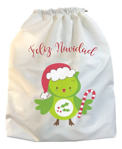 Bolsita Tela 15x20 Sublimada Personalizada Niño Navidad 