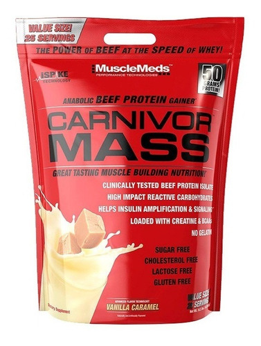 Carnivor Mass 10 Lbs Proteina Musclemeds Todos Los Sabores