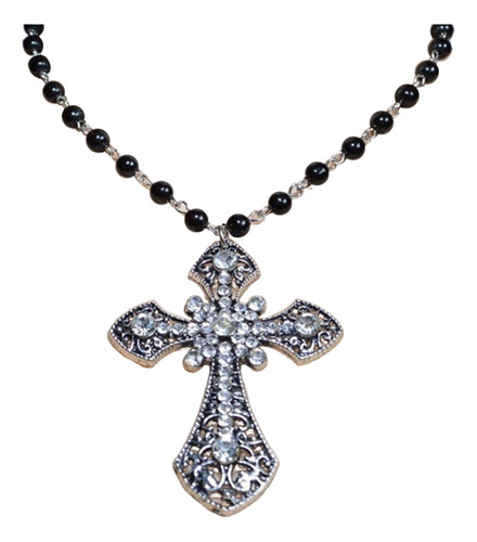 (88 #mold) Collar Con Colgante De Grandes Cruces Góticas Con