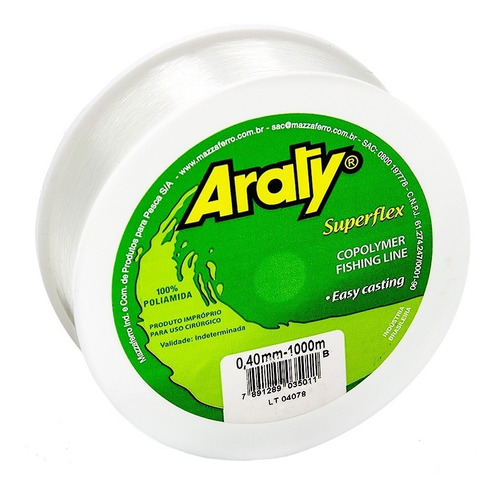 Hilo Araty Monofilamento 0.40mm X 1000mts