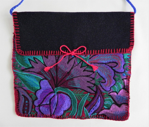 Bolsa En Bordado De Flores Artesanal Chiapaneco, Artes #4