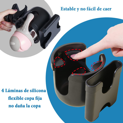Portavasos Para Carriola De Bebé Con Soporte Para Teléfono