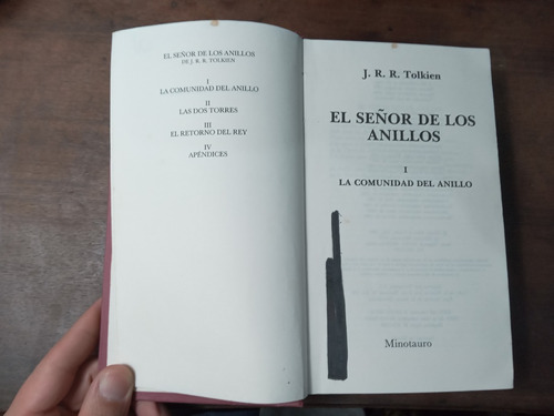 Libro El Señor De Los Anillos (1)  La Comunidad Del Anillo