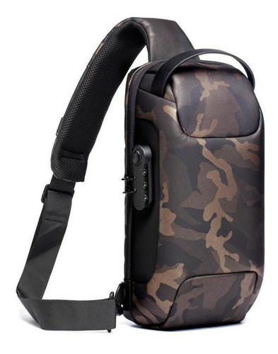 Bolso Cruzado Masculino Mochila Pequeña Usb