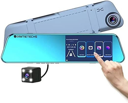 Primetechs Retrovisor Touch 2mp 1080p Full Hd Doble Cámara