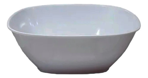 Ensaladera Cuadrada X6 Melamina Blanca 21cm Bowl Resistente