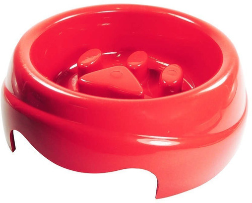 Comedouro Furacão Pet Coma Melhor - Vermelho Cão Educado