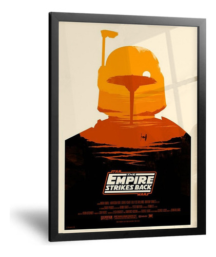 Cuadro Star Wars El Imperio Contraataca  Poster Retro 30x42