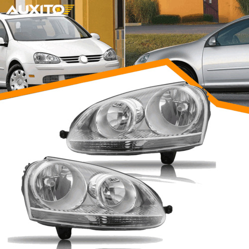 2* Headlights For 2005-2010 Jetta/gti/rabbit Headlamps L Aab