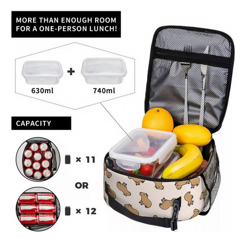 Bolsa De Almuerzo Aislante Portátil Con Forma De Carpincho