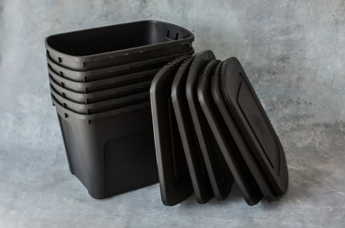Caja Baúl Organizadora Apilable De 80lts X6 Unidades