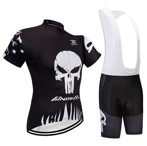 Uniforme Ciclismo Punisher Jersey Y Short Bib Bici Ruta Mtb