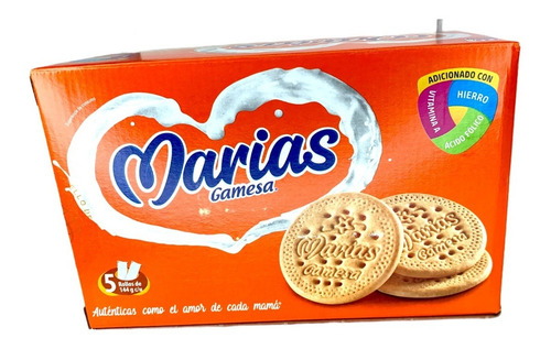 Imagen 1 de 5 de Galletas Marías Gamesa Con 5 Piezas De 144 Grs