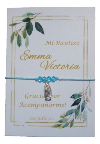 30 Pulseras Virgen Recuerdo Religioso Bautizo Boda Comunión