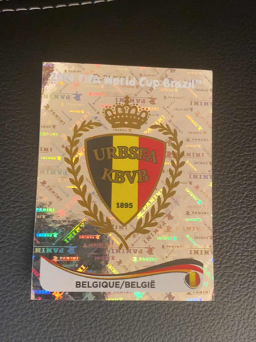 Estampa Escudo Bélgica Panini 2014 Fifa World Cup