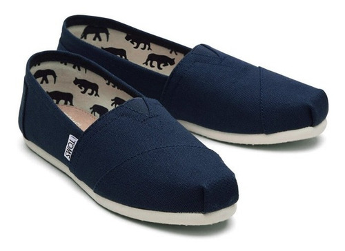 Imagen 1 de 3 de Toms Alpargata Mocasines Originales Clasic Canvas Tela Caja