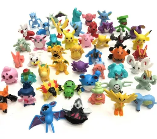 Pokémon Kit 48 Miniaturas Brinquedo Coleção Brincar Divertir