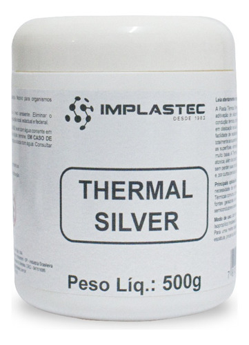 Pasta Térmica Com Prata Thermal Silver Implastec Pote 500g